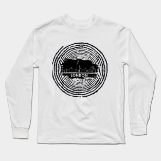 Spiral with London skyline Long Sleeve T-Shirt